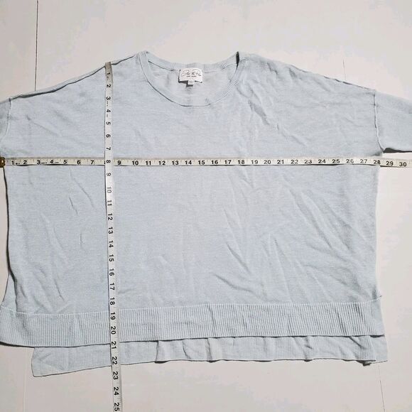 FEEL THE PIECE BY TERRE JACOBS Sheer Pullover One Size Linen Blend Dolman Sleeve - Picture 5 of 7